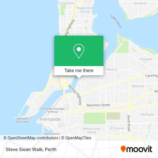 Mapa Steve Swan Walk