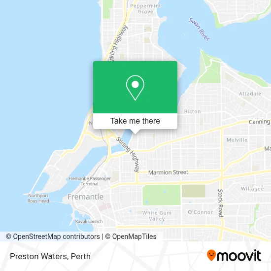 Mapa Preston Waters