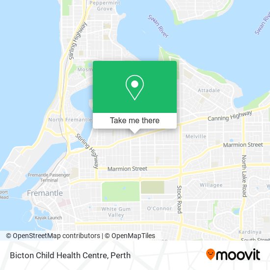 Mapa Bicton Child Health Centre