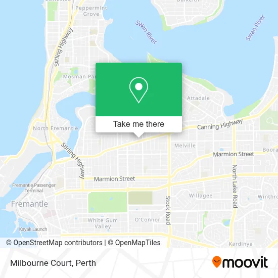 Mapa Milbourne Court