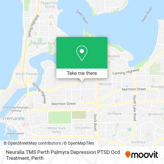 Neuralia TMS Perth Palmyra Depression PTSD Ocd Treatment map
