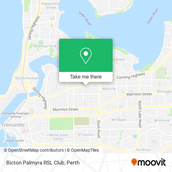 Bicton Palmyra RSL Club map