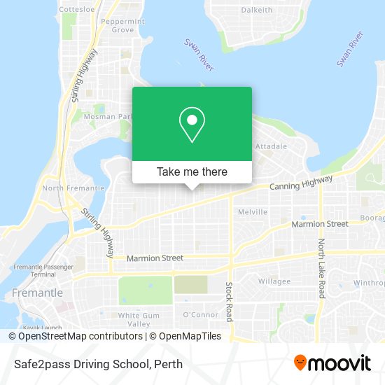 Mapa Safe2pass Driving School