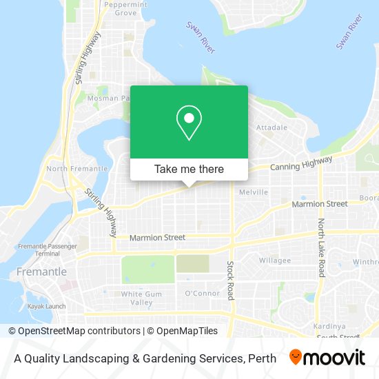 A Quality Landscaping & Gardening Services map