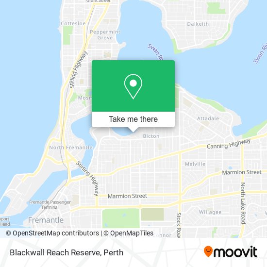 Blackwall Reach Reserve map