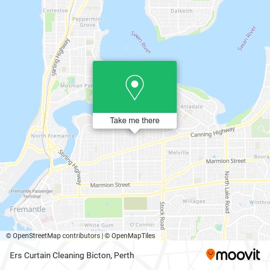 Mapa Ers Curtain Cleaning Bicton