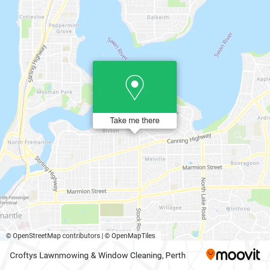 Croftys Lawnmowing & Window Cleaning map