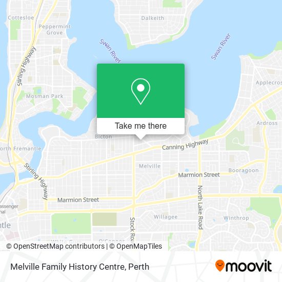 Melville Family History Centre map