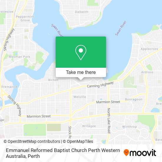 Emmanuel Reformed Baptist Church Perth Western Australia map