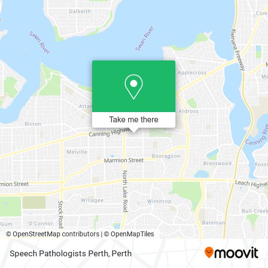 Speech Pathologists Perth map