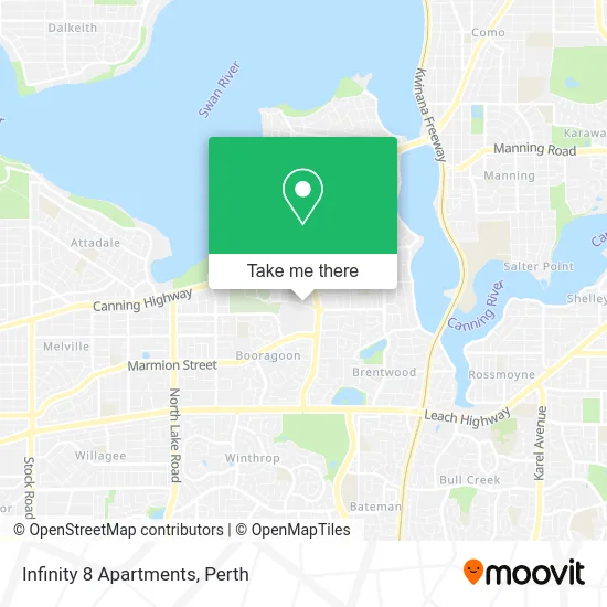 Mapa Infinity 8 Apartments