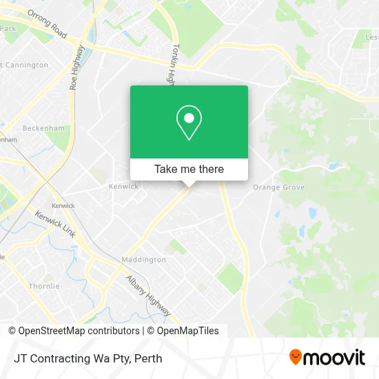 Mapa JT Contracting Wa Pty