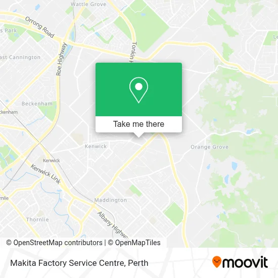 Mapa Makita Factory Service Centre