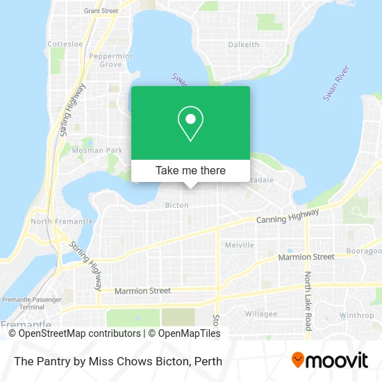 Mapa The Pantry by Miss Chows Bicton