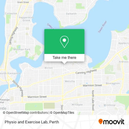 Physio and Exercise Lab map