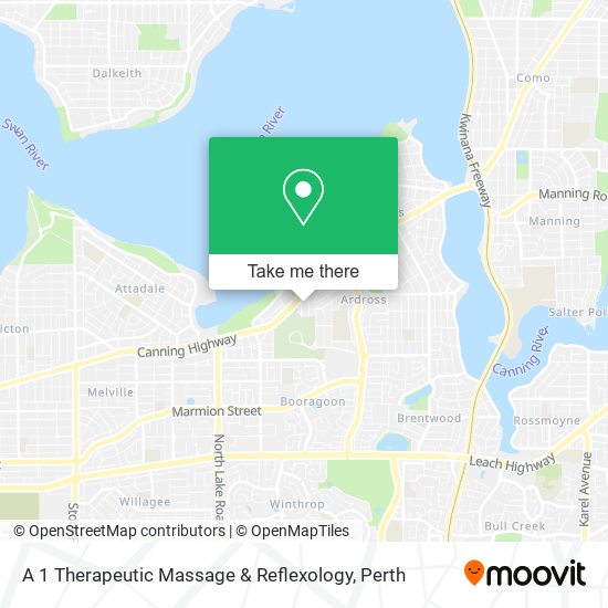 A 1 Therapeutic Massage & Reflexology map