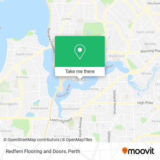 Redfern Flooring and Doors map