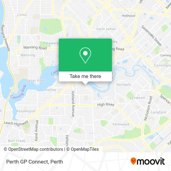 Mapa Perth GP Connect