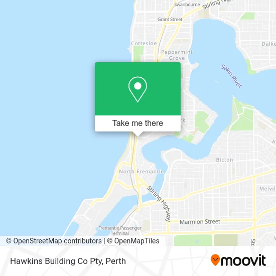 Mapa Hawkins Building Co Pty