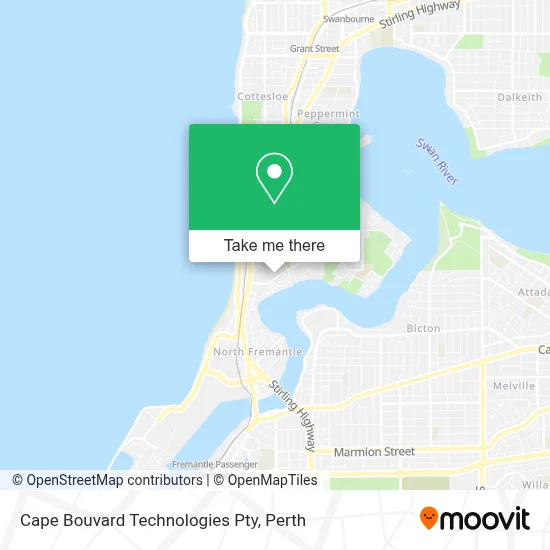 Mapa Cape Bouvard Technologies Pty