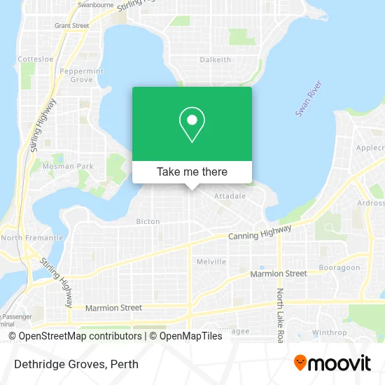 Mapa Dethridge Groves