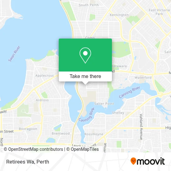 Mapa Retirees Wa