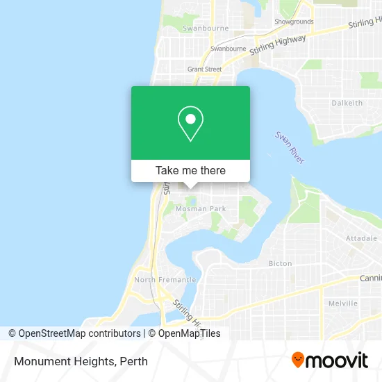 Mapa Monument Heights