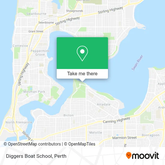 Mapa Diggers Boat School