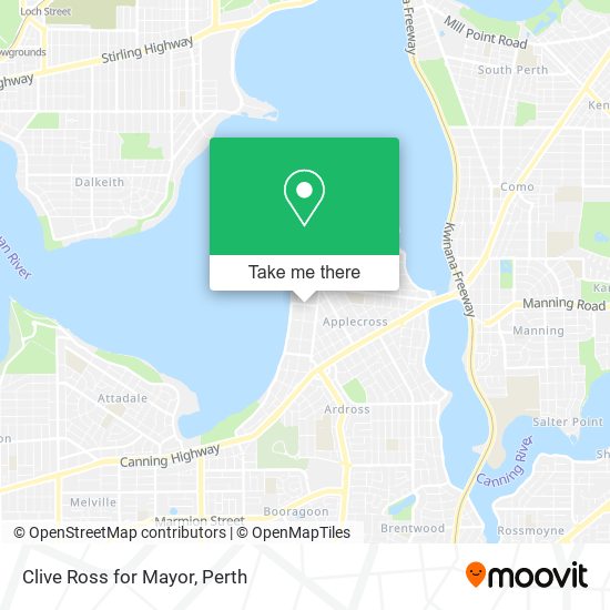 Clive Ross for Mayor map