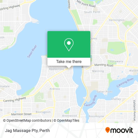 Jag Massage Pty map