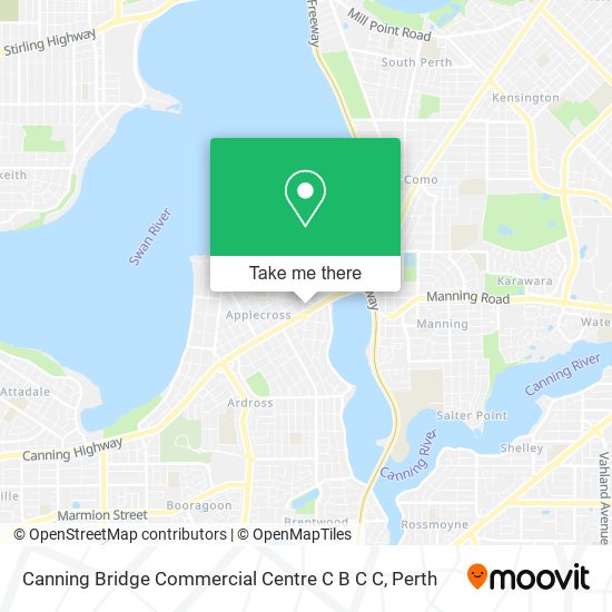 Mapa Canning Bridge Commercial Centre C B C C