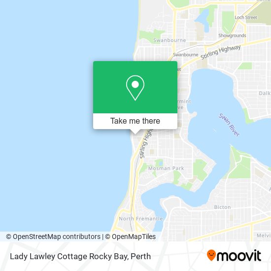 Mapa Lady Lawley Cottage Rocky Bay