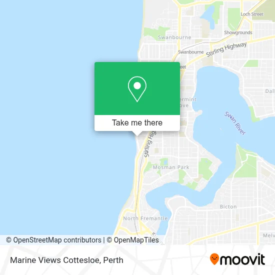 Mapa Marine Views Cottesloe