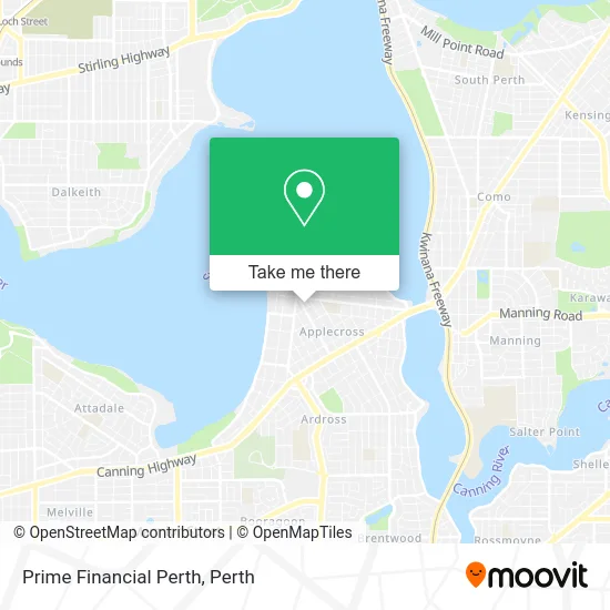 Mapa Prime Financial Perth