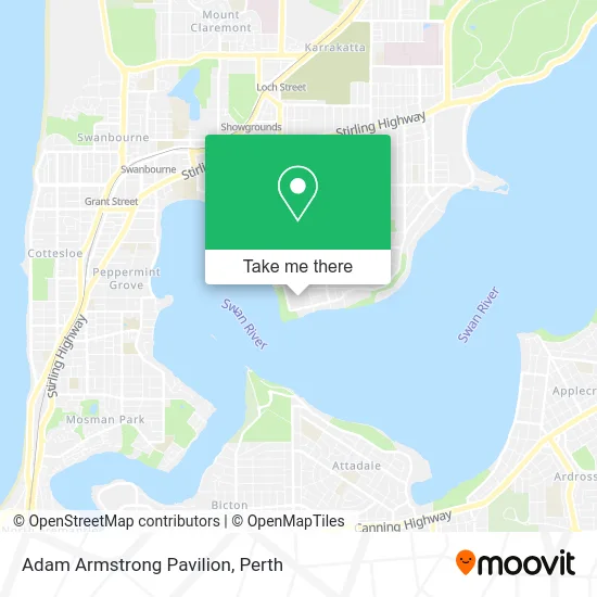 Mapa Adam Armstrong Pavilion