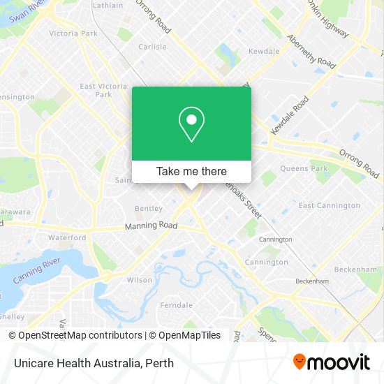 Unicare Health Australia map