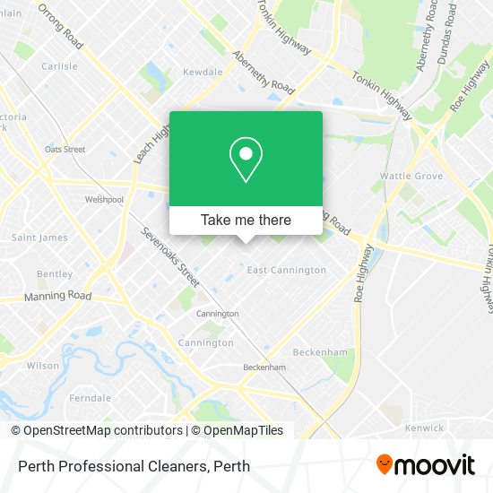 Perth Professional Cleaners map