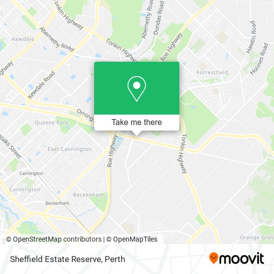 Sheffield Estate Reserve map