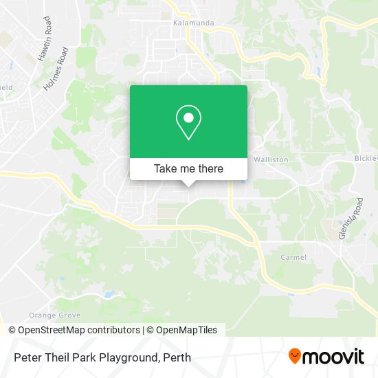 Peter Theil Park Playground map
