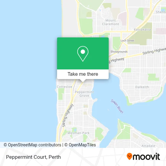 Mapa Peppermint Court