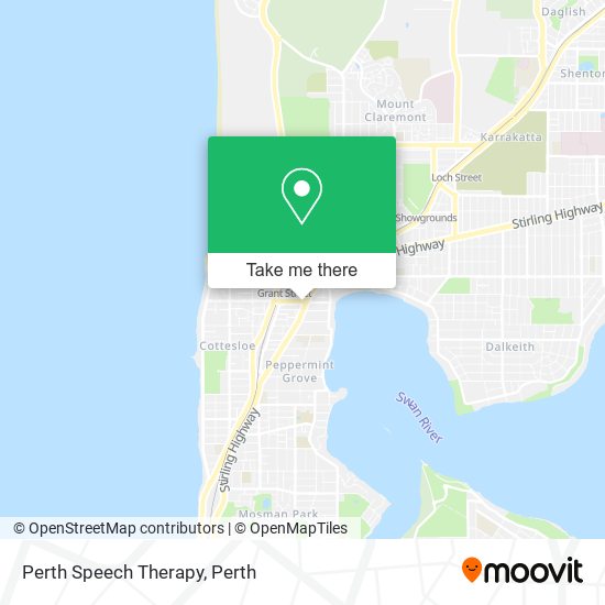 Perth Speech Therapy map