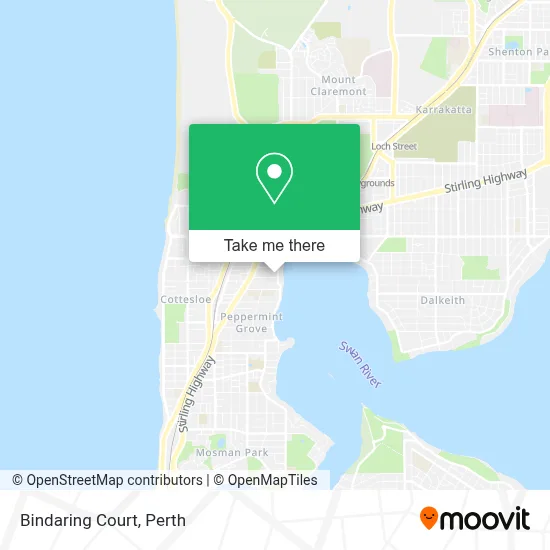 Mapa Bindaring Court