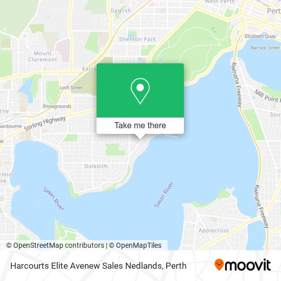 Mapa Harcourts Elite Avenew Sales Nedlands