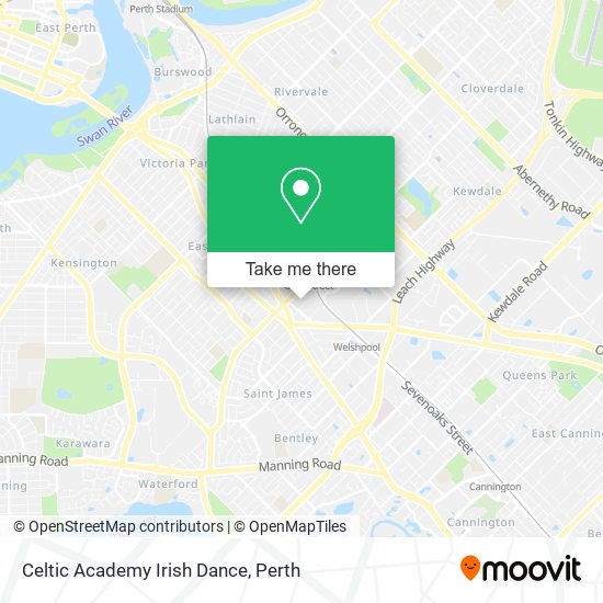Celtic Academy Irish Dance map