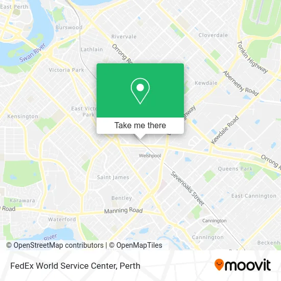 Mapa FedEx World Service Center