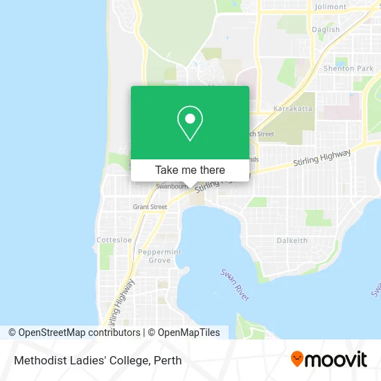 Mapa Methodist Ladies' College