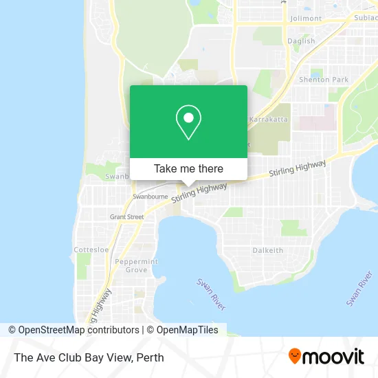 Mapa The Ave Club Bay View