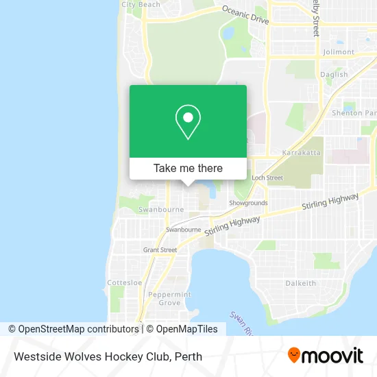 Mapa Westside Wolves Hockey Club