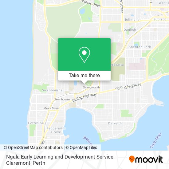Ngala Early Learning and Development Service Claremont map