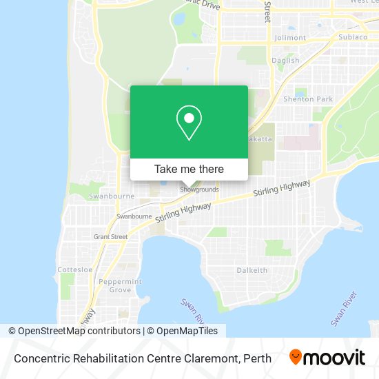 Concentric Rehabilitation Centre Claremont map